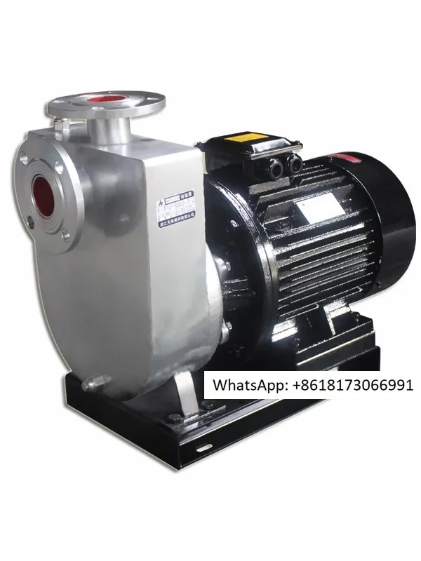 ZW non clogging stainless steel self suction sewage explosion-proof fecal pumping mud sewage high flow and high head pump