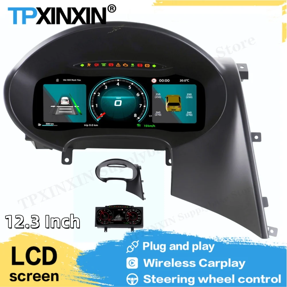 

12,3-дюймовый Plug and Play для VW SEAT Leon 2009 ~ 2012, ЖК-дисплей с цифровым дисплеем, приборная панель DenaliDigital Instrument Cluster