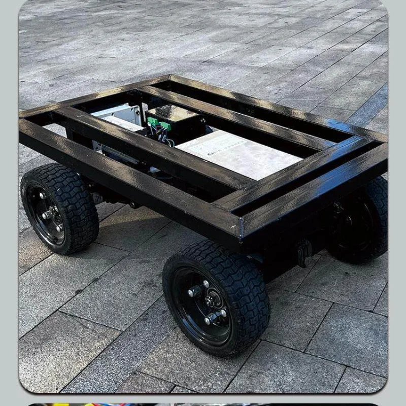 

Remote control chassis unmanned, can be turned to climb four-wheel modified remote lever control