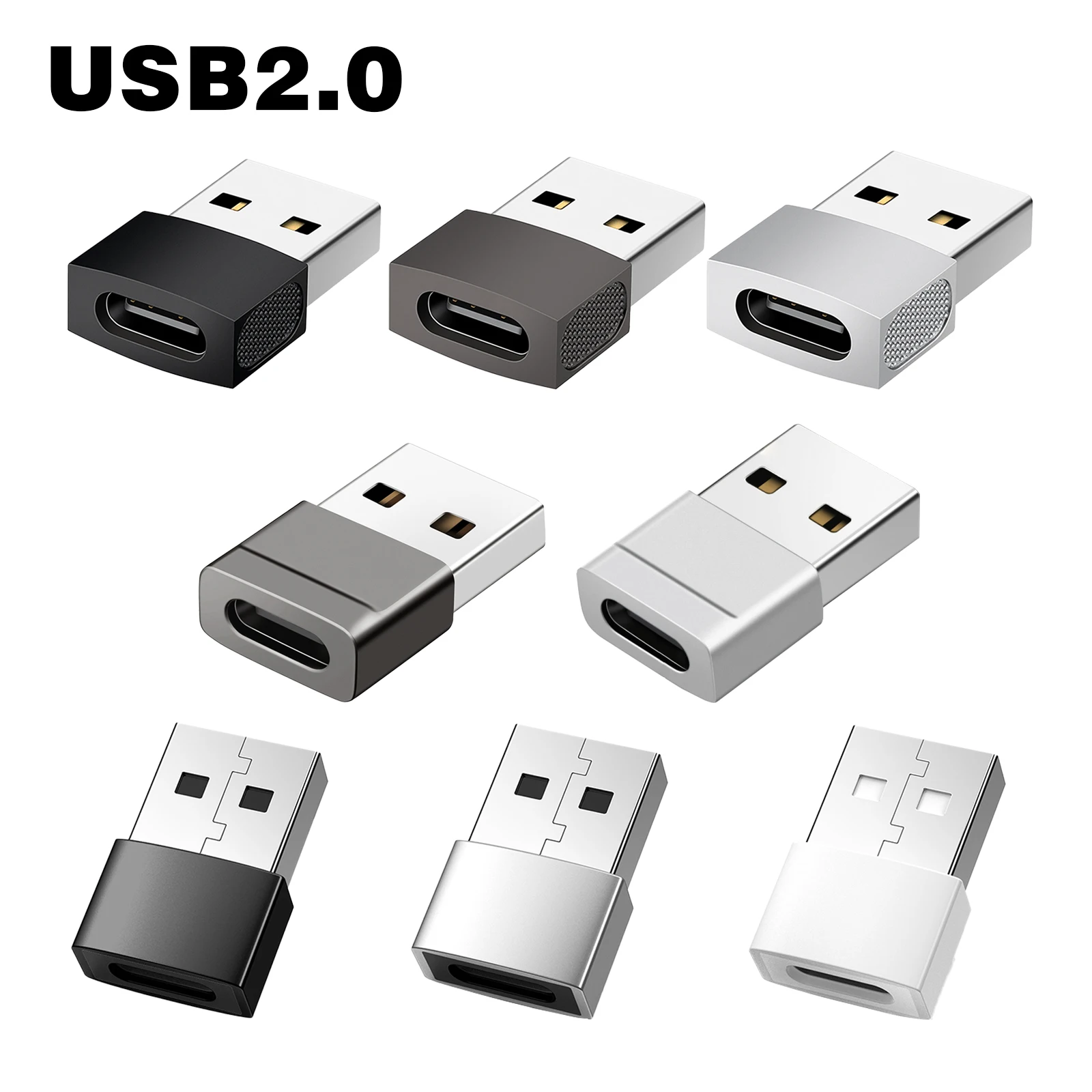 USB to Type C OTG Adapter USB A Male to Type C Female OTG Connector For Laptop Car Charger 60W 480Mbps Data Transmission