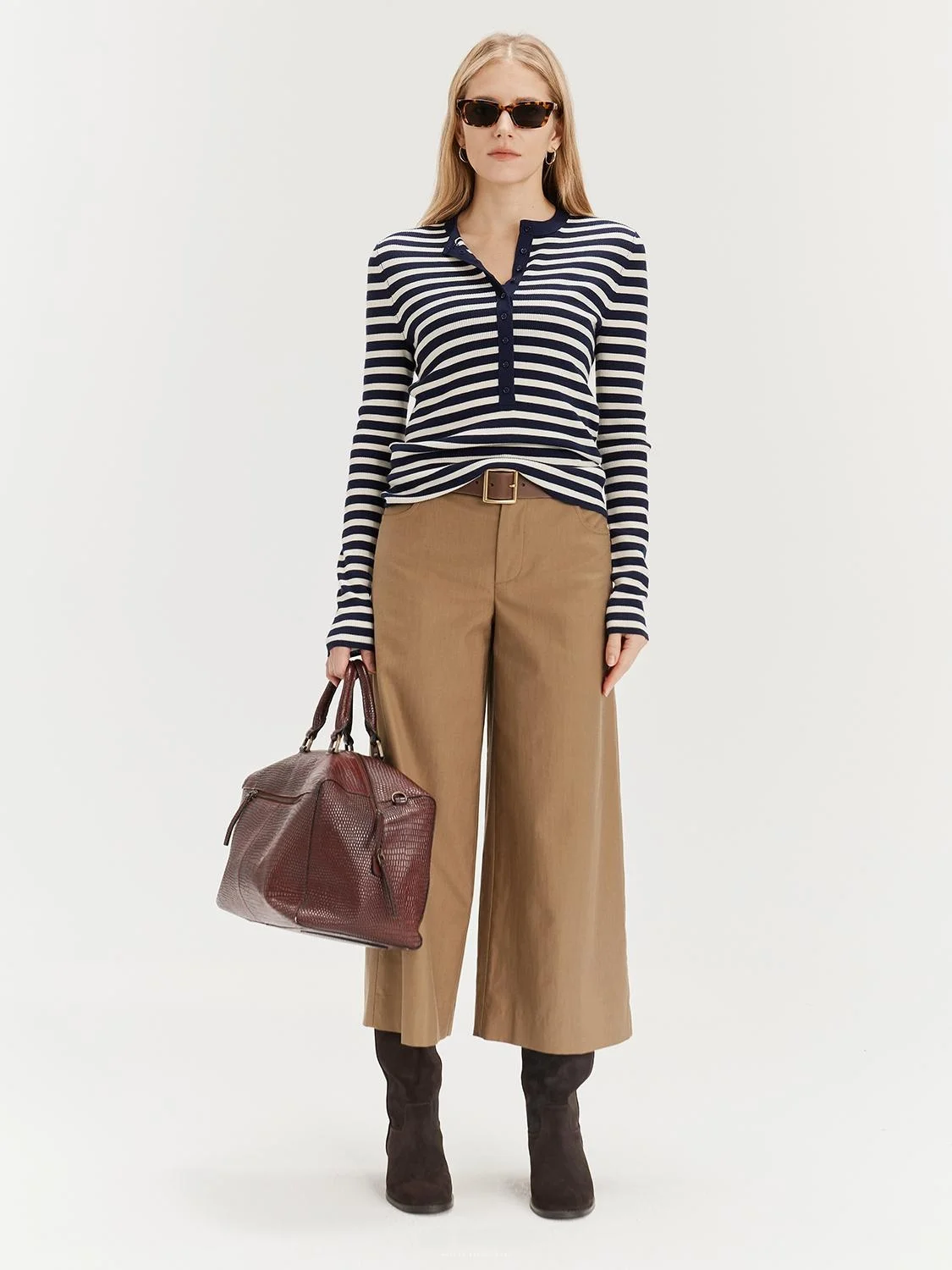 

MsDidion High Densi Wool Wa Cotton Straight Leg Nine Pants Autumn Loose High Waist Cotton 85% Wool 5% Versatile Straight...