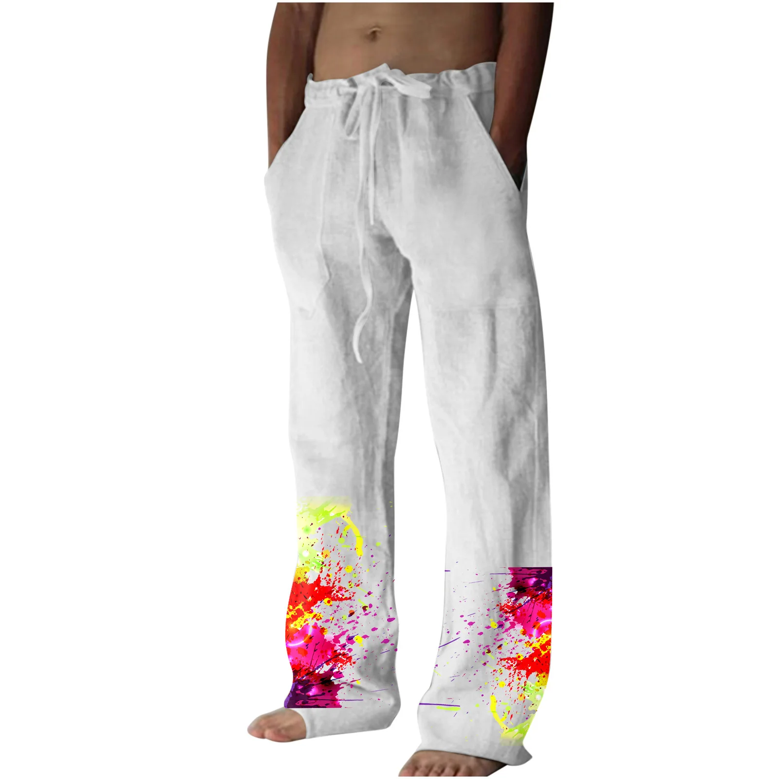 

Cross border e-commerce exclusively for men's printed street trendy oversized casual wide leg pants and sports pants