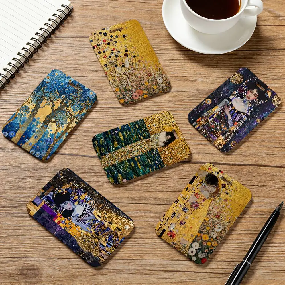 Art G-Gustav K-Klimt Kartenhülle, Tasche für Visitenkarten, Unisex Kreditkarten- und Ausweishalter, Geschäfts-ID-Hülle