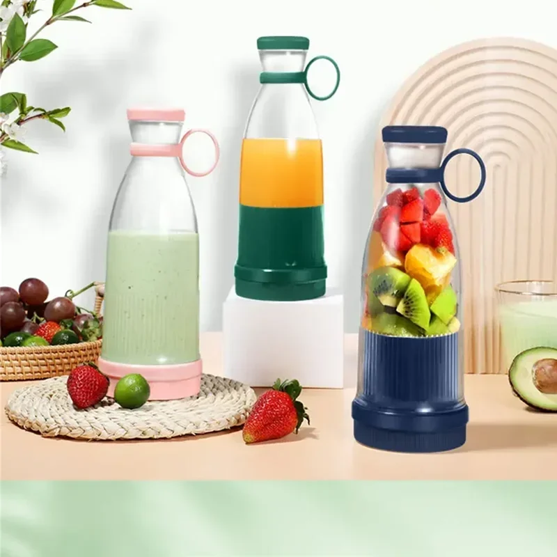 Mini Sap Blender Draagbare Elektrische Juicer Fles 6 Bladen Schudden Oranje Citroen USB Opladen Fruit Mixer Verse Squeezer Machine