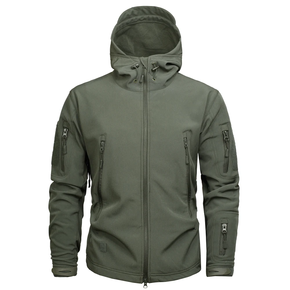 Waterproof Tactical Jacket, Soft Shell, Shark Skin, Fleece, Breathable, Mountaineering Suit, Thickened, Autumn, Winter