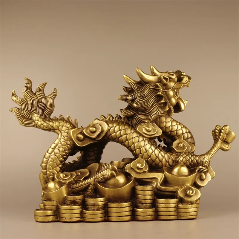 Brass Money Hanlong Lucky Home Office Copper Dragon Ornaments Wholesale