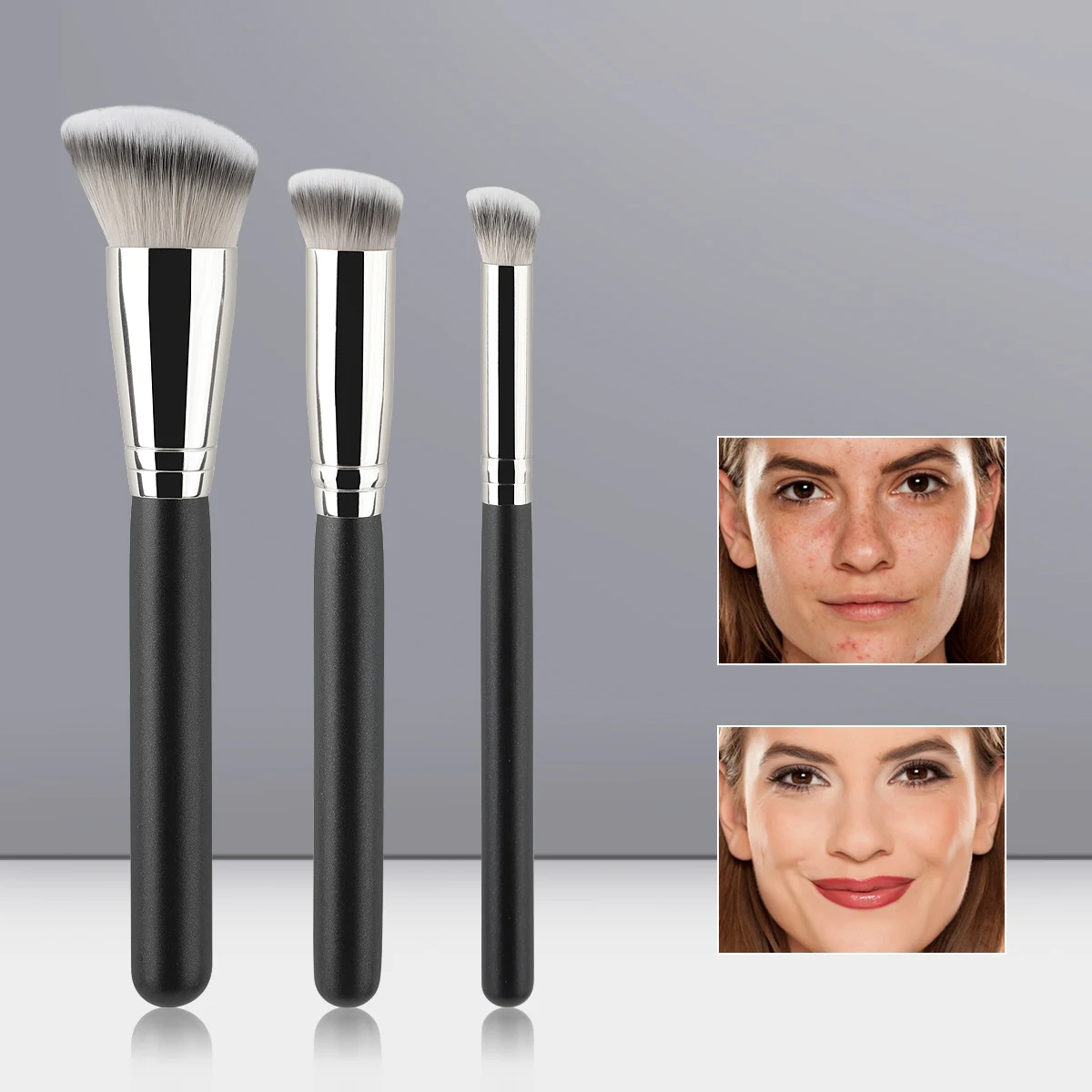 Foundation Concealer Brush, Premium Contour Blusher Brushes, Flawless Under Eye Dense Face Makeup Brush For Blending