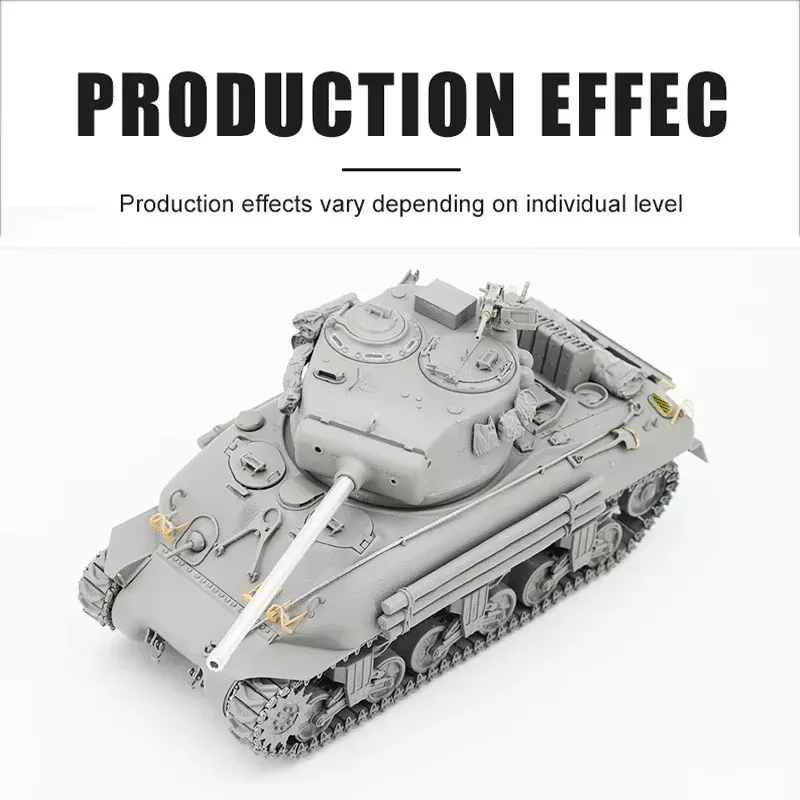 BORDER BT-046 1/35 Scale Sherman M4A1 รถถังกลาง 76 มม.ป้อมปืนประเภทประกอบชุด