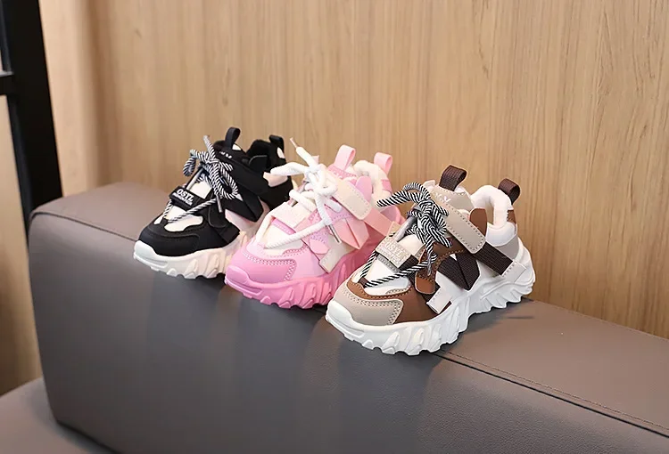 Herbst Winter Kinder Turnschuhe Jungen plus Kaschmir warme Sportschuhe Mädchen rutsch feste Freizeit schuhe Studenten schuhe Kleinkinds chuh – Detail 3