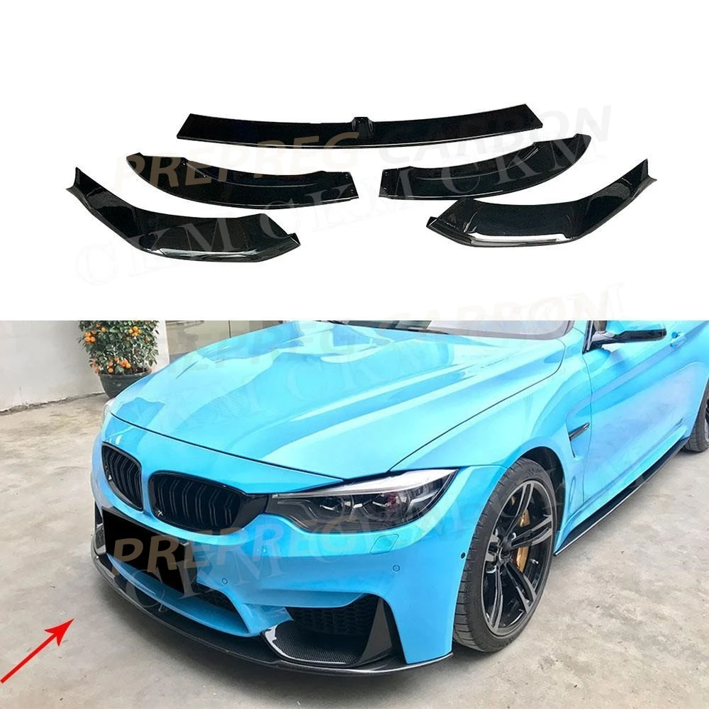 

Передний сплиттер-спойлер (губа) с накладками для BMW 3 серии F80 M3, 4 серии F82 F83 M4 2014-2018
