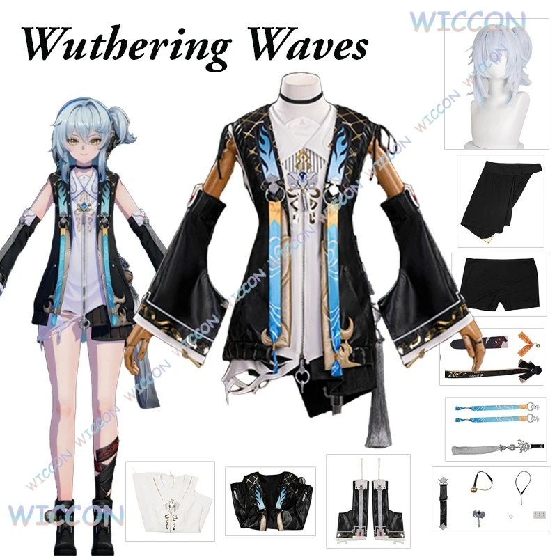 

Игра Wuthering Waves Косплей Buling Косплей Костюм Полный комплект Buling Косплей Парик Опора Наушники Женщины Хэллоуин Вечеринка Ролевая игра