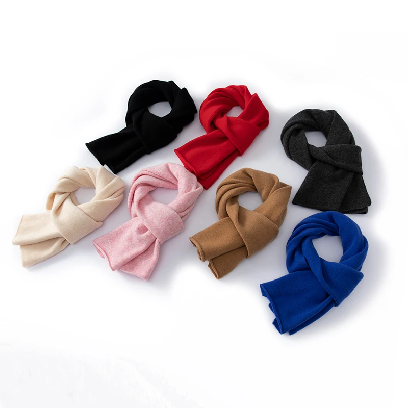 2025 invierno nuevo 100% bufanda de lana mujeres/hombres moda Color sólido al aire libre cálido suave lana accesorios de punto bufandas Unisex