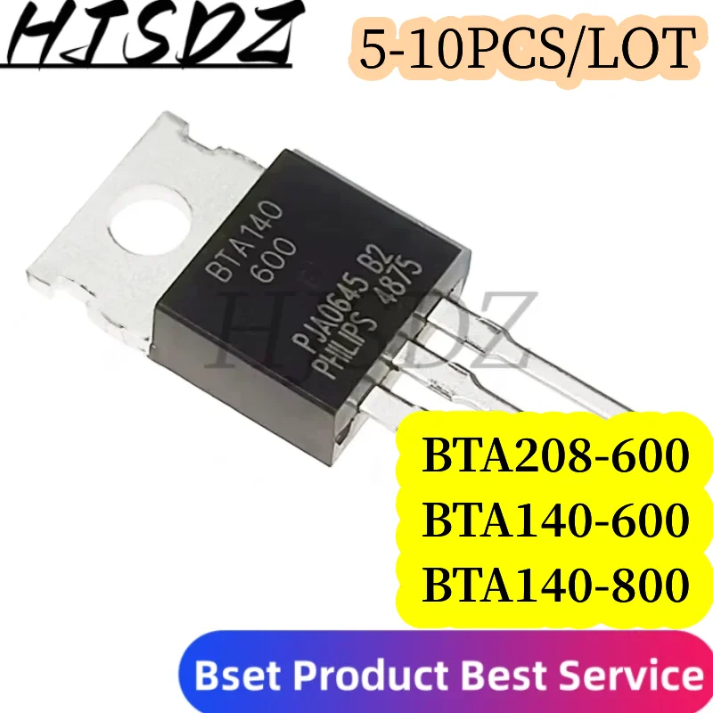 5-10PCS/LOT  BTA208 TO-220 600V 8A BTA208-600 BTA208-600B BTA140-600  BTA140-800