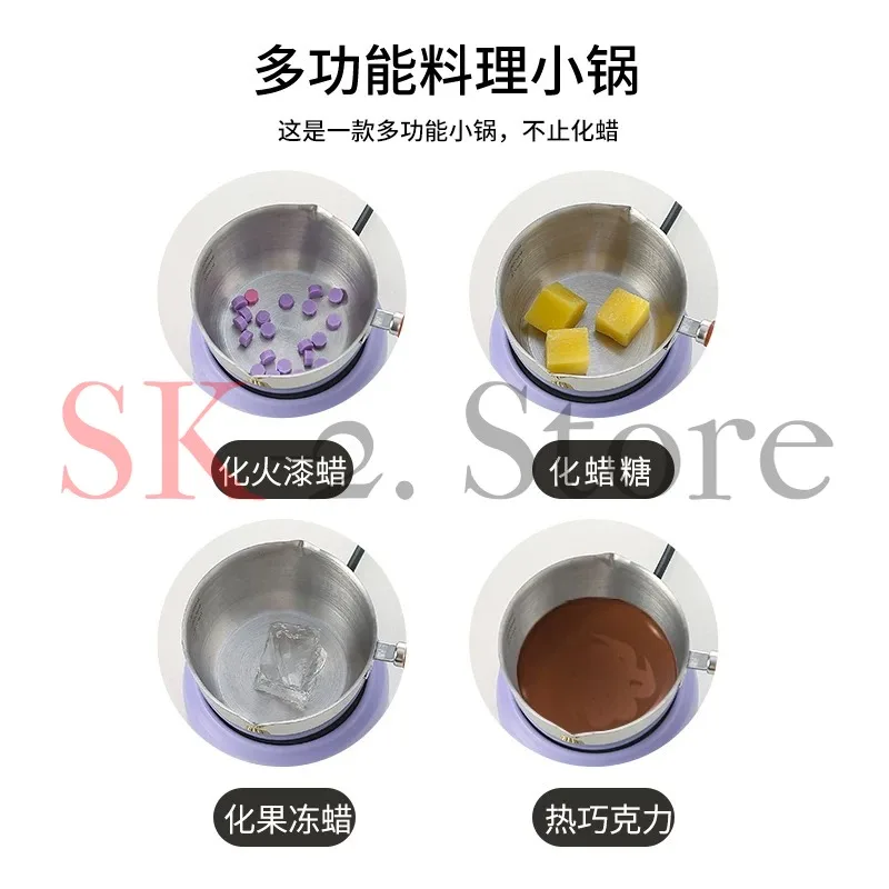 Mini Electric Wax Melting Pot Set - Stainless Steel Heater for DIY Candle, Soy Wax, Ghee Making, Craft Tools view 4