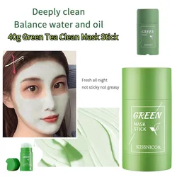 Green Tea Clean Mask Stick Acne Treatment Blackhead Remover Cream Deep Cleansing Pore Brightening Purifying Matcha Clay Mud Mask