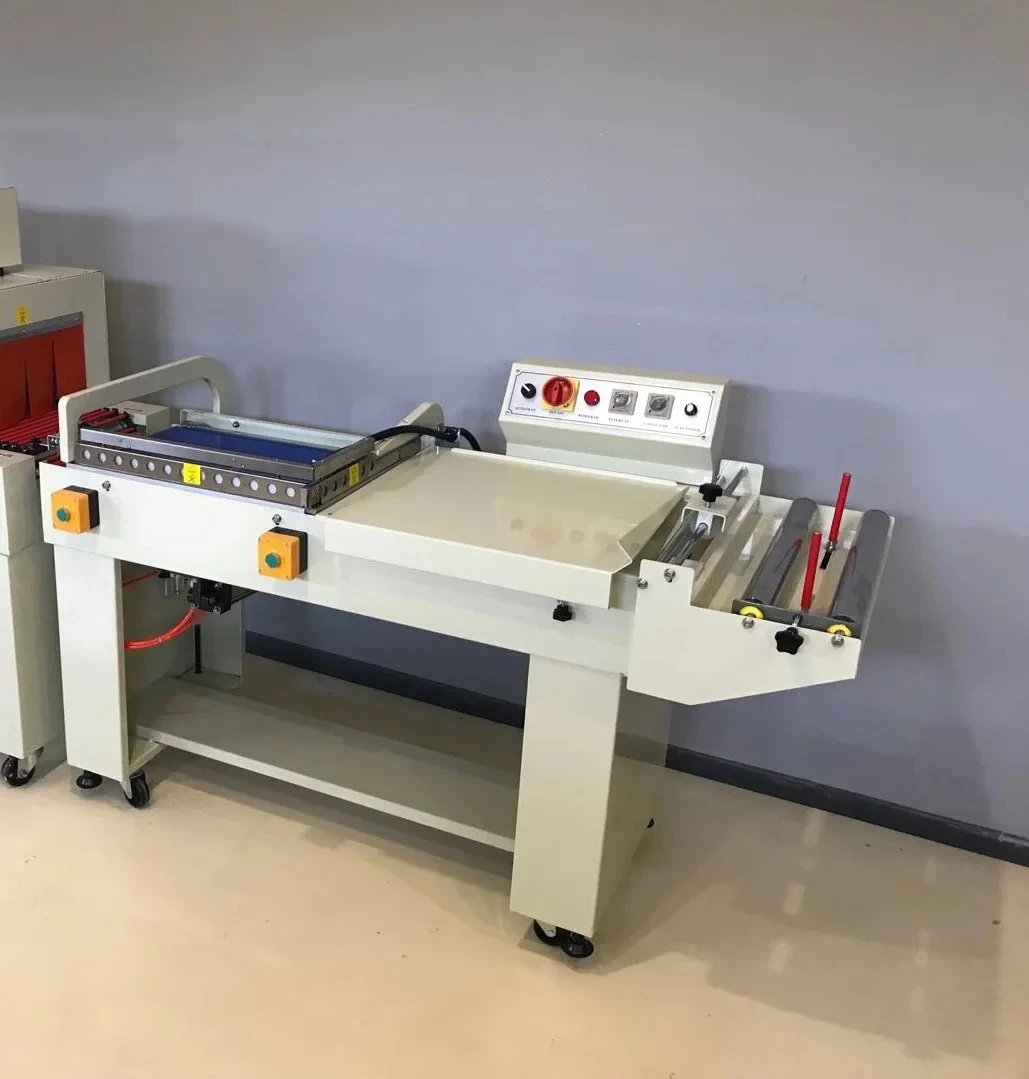 450T Semi Automatic Pneumatic L-bar Plastic POF PE PVC Film Cutting Sealer Wrapping  Machine
