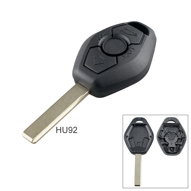 3 Button Car Remote Key Case Shell For BMW X3 X5 Z3 Z4 E39 E46 3/5/7 Series Uncut HU92 Blade