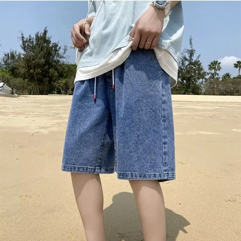 Embroidered Jeans Factory Customized High Quality Light Vintage Washed Streetwear Loose Mid Waist