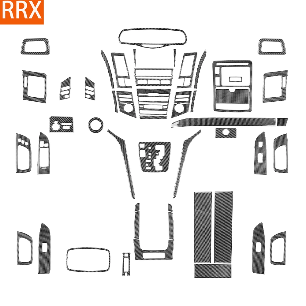 Для LEXUS RX330 RX350 2004-2009 наклейка из настоящего углеродного волокна навигационная радио панель подъема переключения передач автомобильные аксессуары внутри декоративные