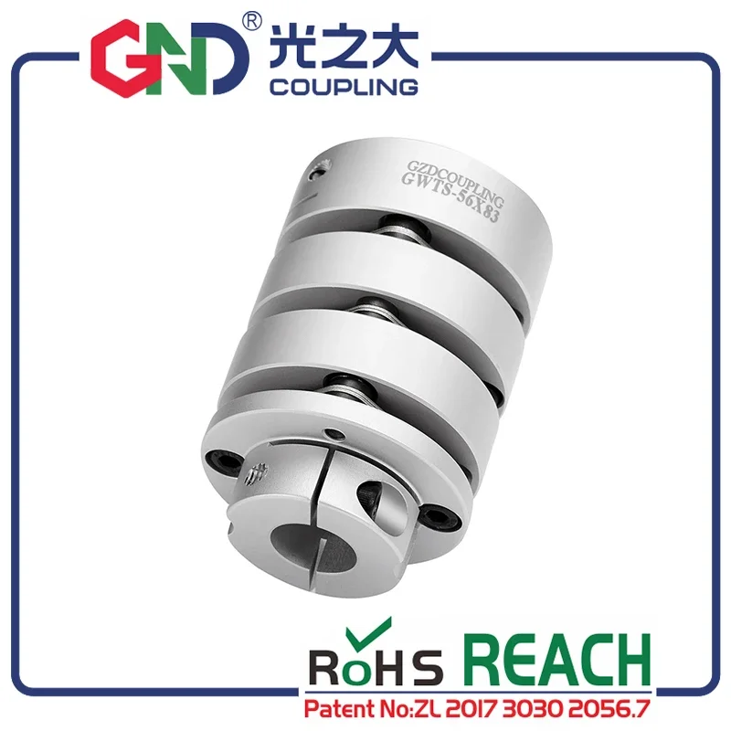 

2024 New GND Three Diaphragm Flexible Coupling Aluminum Alloy Clamp For Shaft Encoder Coupler Stepmotor Connect Quick Couple