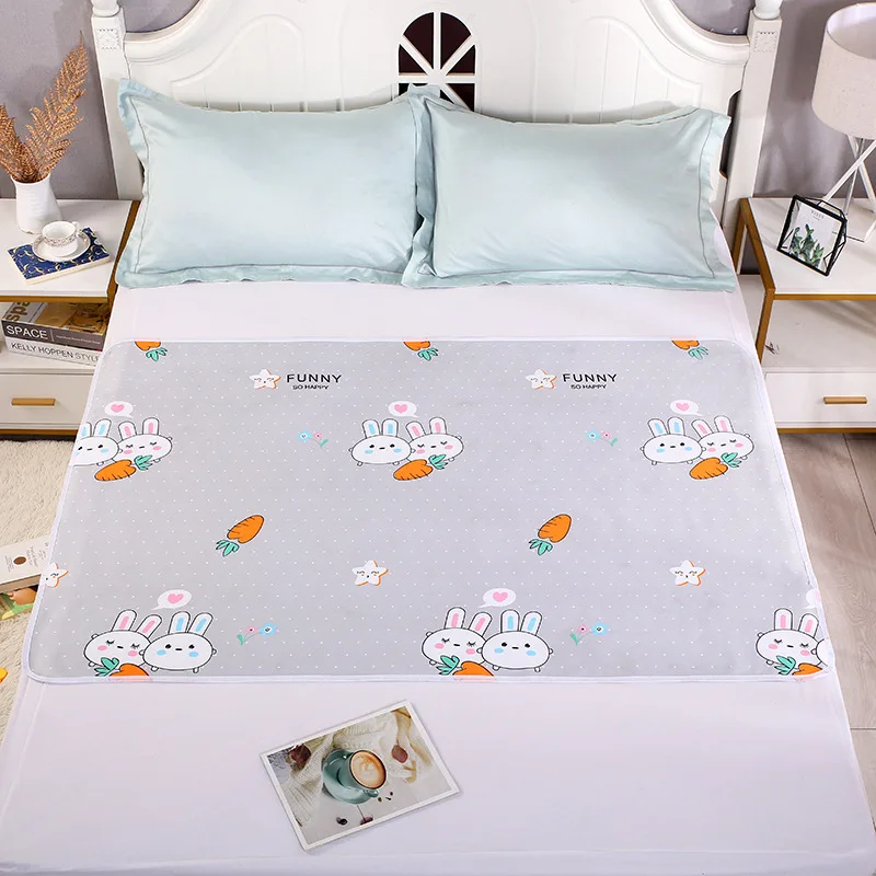 Baby Diaper Reusable Waterproof Cotton Changing Pad Cover Baby Diaper Mattress Newborn Print Changing Mat Floor Play Mats 0-3Y