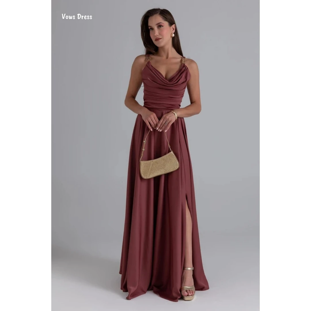 

Vows Women Evening Dress Woman Chiffon Line A Dresses Elegant Dress Luxury Prom Dresses Custom Made Sling Robes De Cocktail 2025