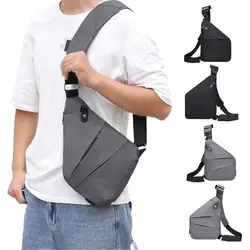 Men's Chest Bag Fashion Anti-theft Shoulder Bag Outdoor Leisure Crossbody Bag Nylon Waterproof Handbag Usb Bag Sling Pack