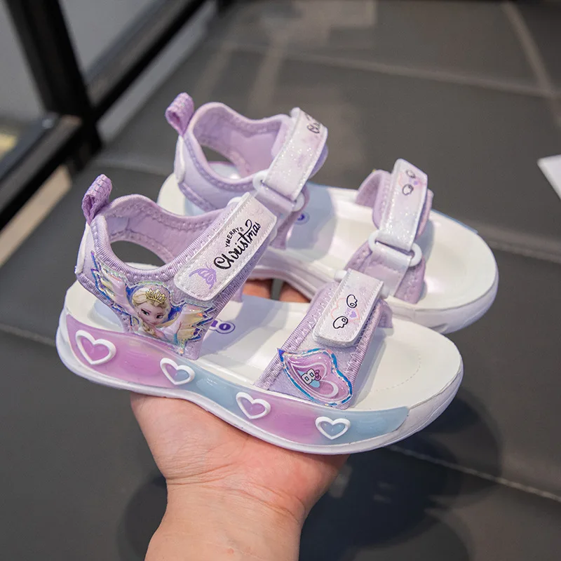 

Elsa Girls Sport Sandals, Princess Beach Shoes for Big Kids & Toddlers Summer New Arrival