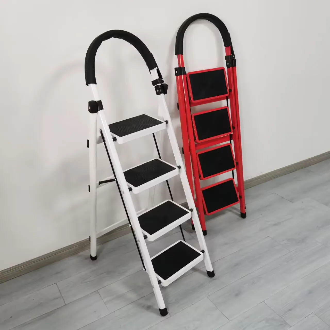 Multi functional folding zigzag ladder home climbing ladder storage rack flower rack thickened pedal portable pavilion staircase