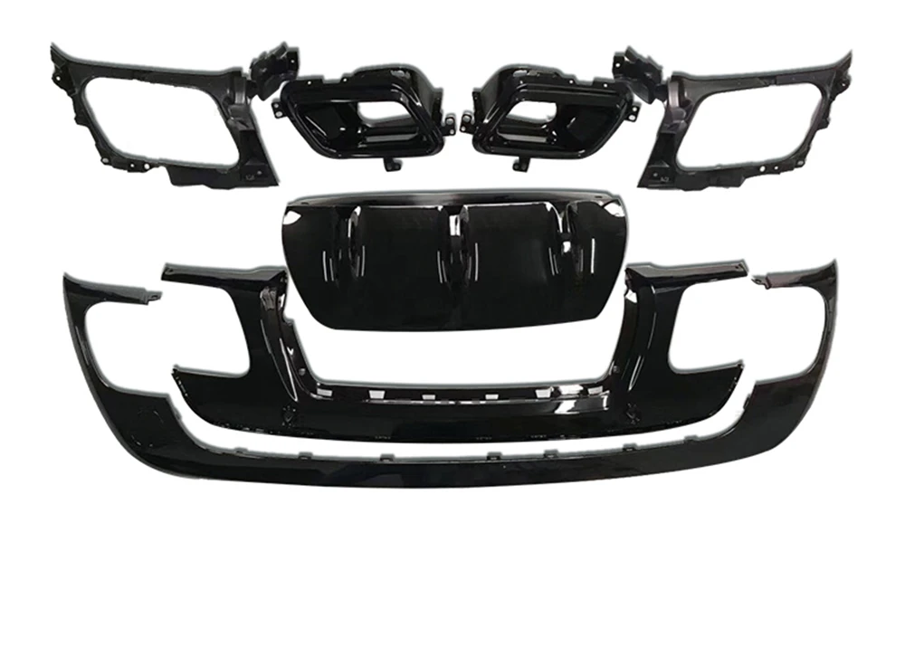 Задний диффузор, бампер для Land Rover Range Rover Velar 2017-2023, наконечник хвостового глушителя, спойлер, сплиттер, рама, кронштейн