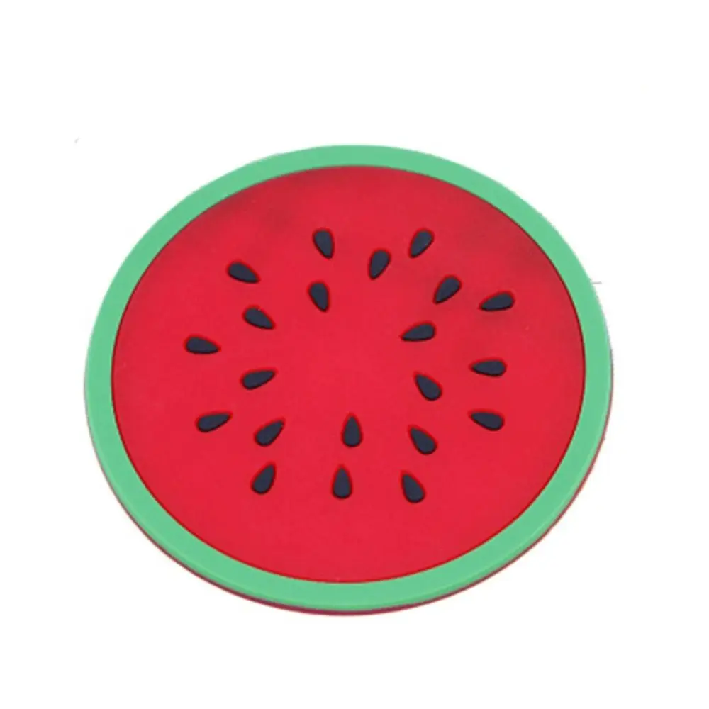 Fruit Shape Cup Coaster Silicone Slip Insulation Pad Cup Mat Hot Drink Holder Mug Stand Home Table Decorations Kitchen Accessory