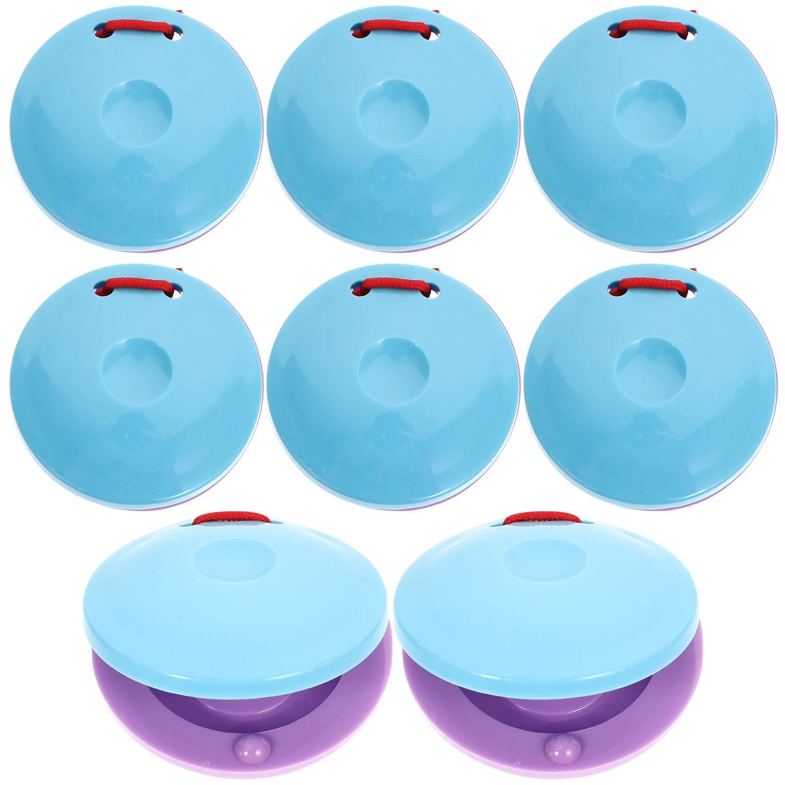 

8Pcs Plastic Kids Finger Castanets Musical Instruments Educational Percussion Instruments for Children Plastic Castanets