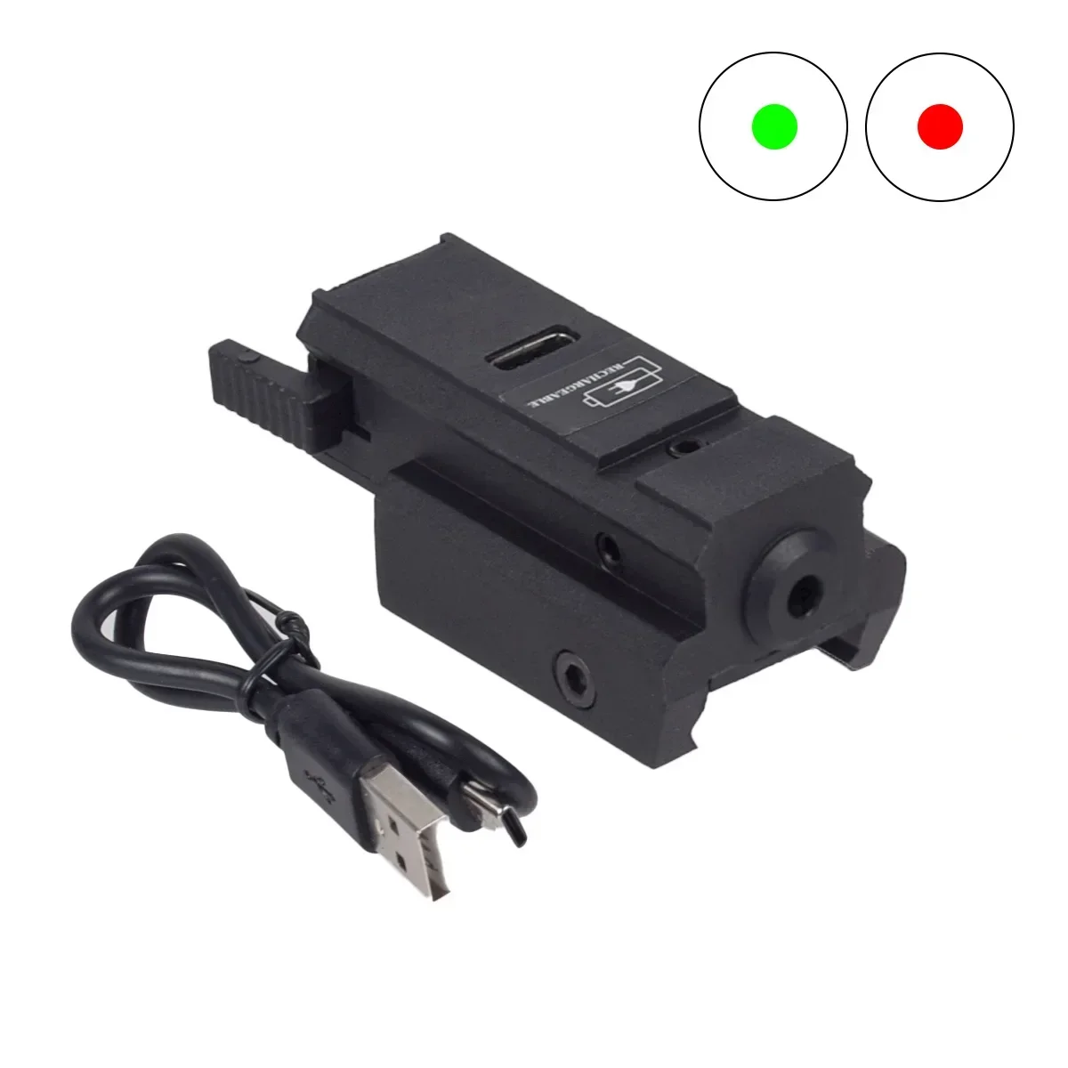 Tactial Rechargeable Portable Power USB Charging Laser Green Red Dot Sight 11mm 20mm Hunting Pistol Hand Gun Glock 17 19