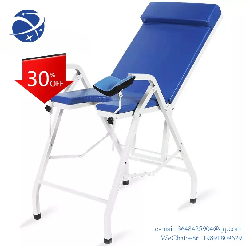 YYHCLow Carbon Square Steel Material Folding Gynecology Examination Bed/Obstetric Examination Table