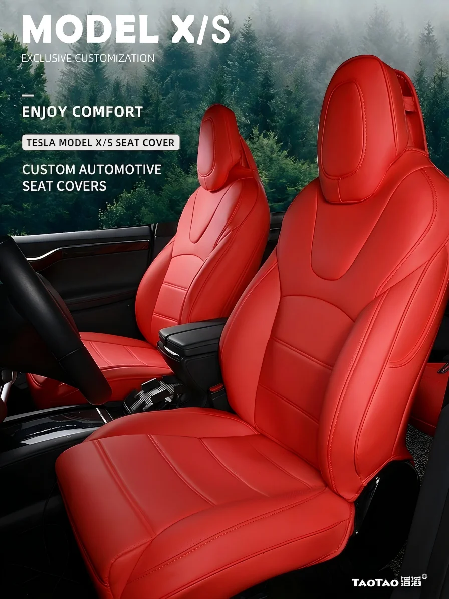 Custom Fit for 2027 Tesla Model X Model S 2014-2027 5/6/7 Seater PU Leather Full Set Car Seat Covers Car Protectors Accessories