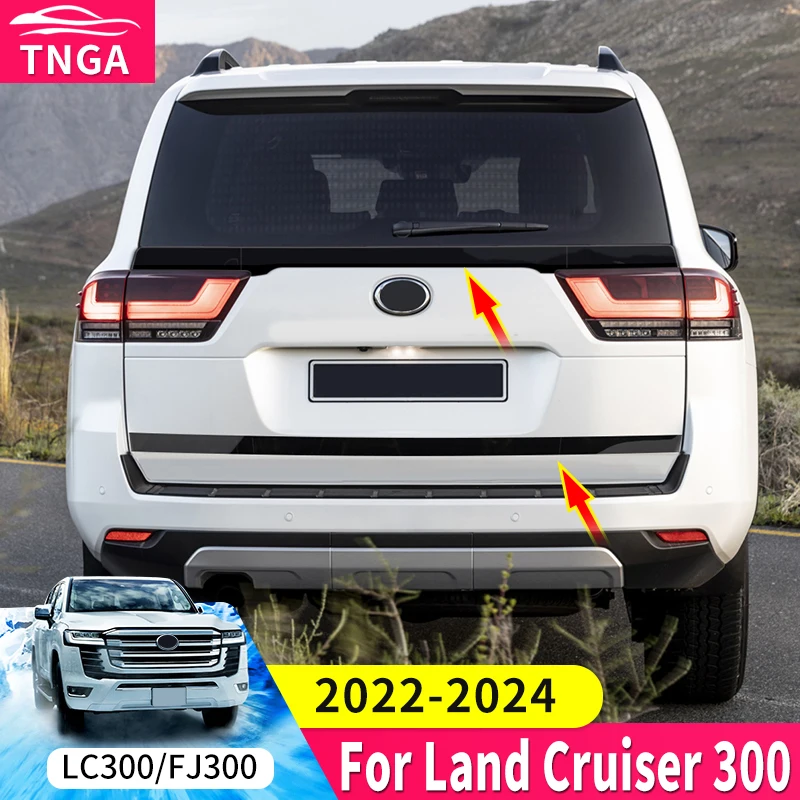 For 2021-2024 2023 Toyota Land Cruiser 300 Stainless Steel Tailgate Decoration Strip LC300 Interior Upgrade Accessories Tuning