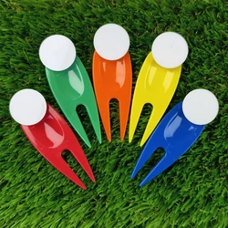 5Pcs/Set Plastic Golf Divot Tool With Golf Ball Marker Golf Repair Tool Golf Accessories