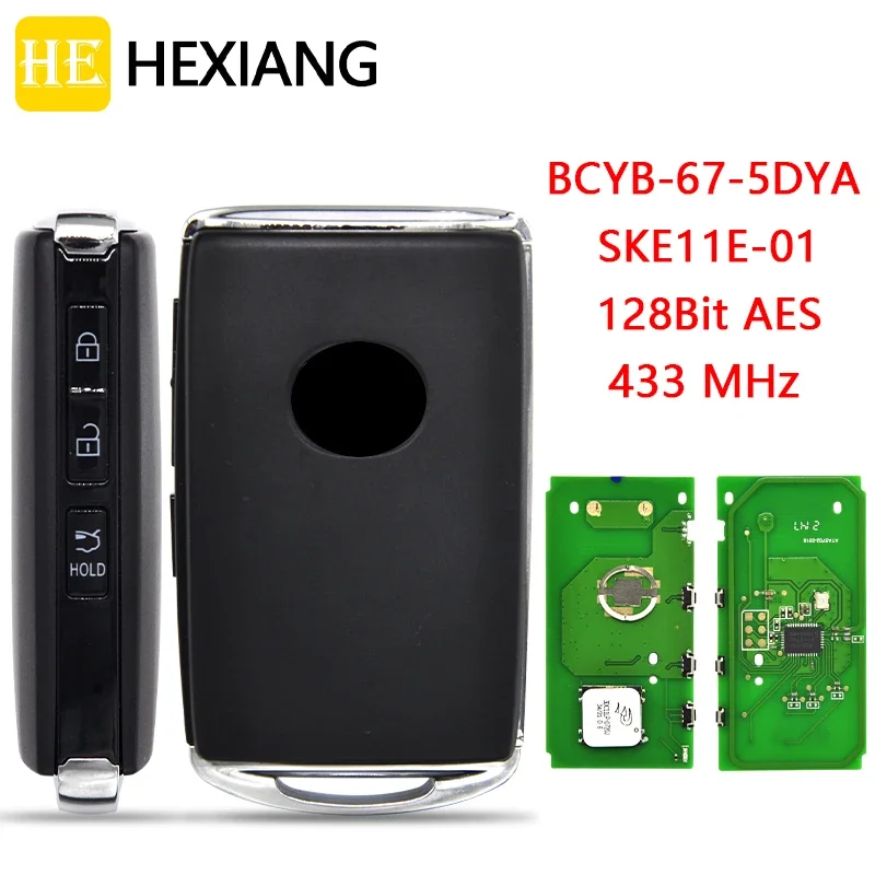 Datong World Car Remote Control Key For Mazda Axela CX30 2019 2020 2021 SKE11E-01 BCYB-67-5DYA 433MHz 128Bit AES Keyless Go Card