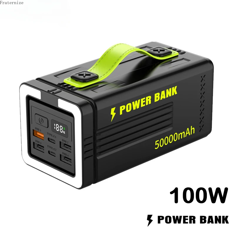 PD100W/22.5W 50000mAh Portable Power Bank Powerful Fast Charger External Spare Battery USB C Powerbank For Laptop iPhone Xiaomi