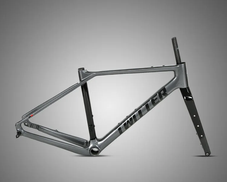 *TWITTER Gravel X Carbon Fiber Road Bicycle Frame Frameset Disc Brakes Flat Mount Lightweight Design-Frame Sizes 46-55cm