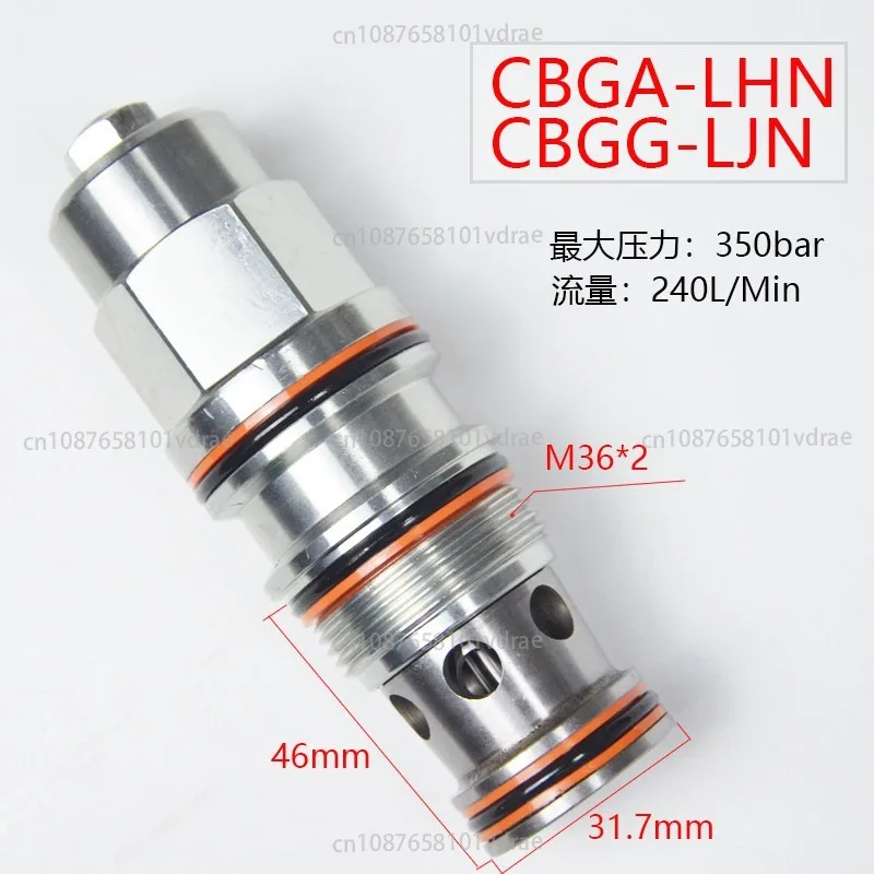 SUN-Type Counterbalance Valve Threaded Cartridge Balance Valve CBGA-LHN CBGG-LJN 240L
