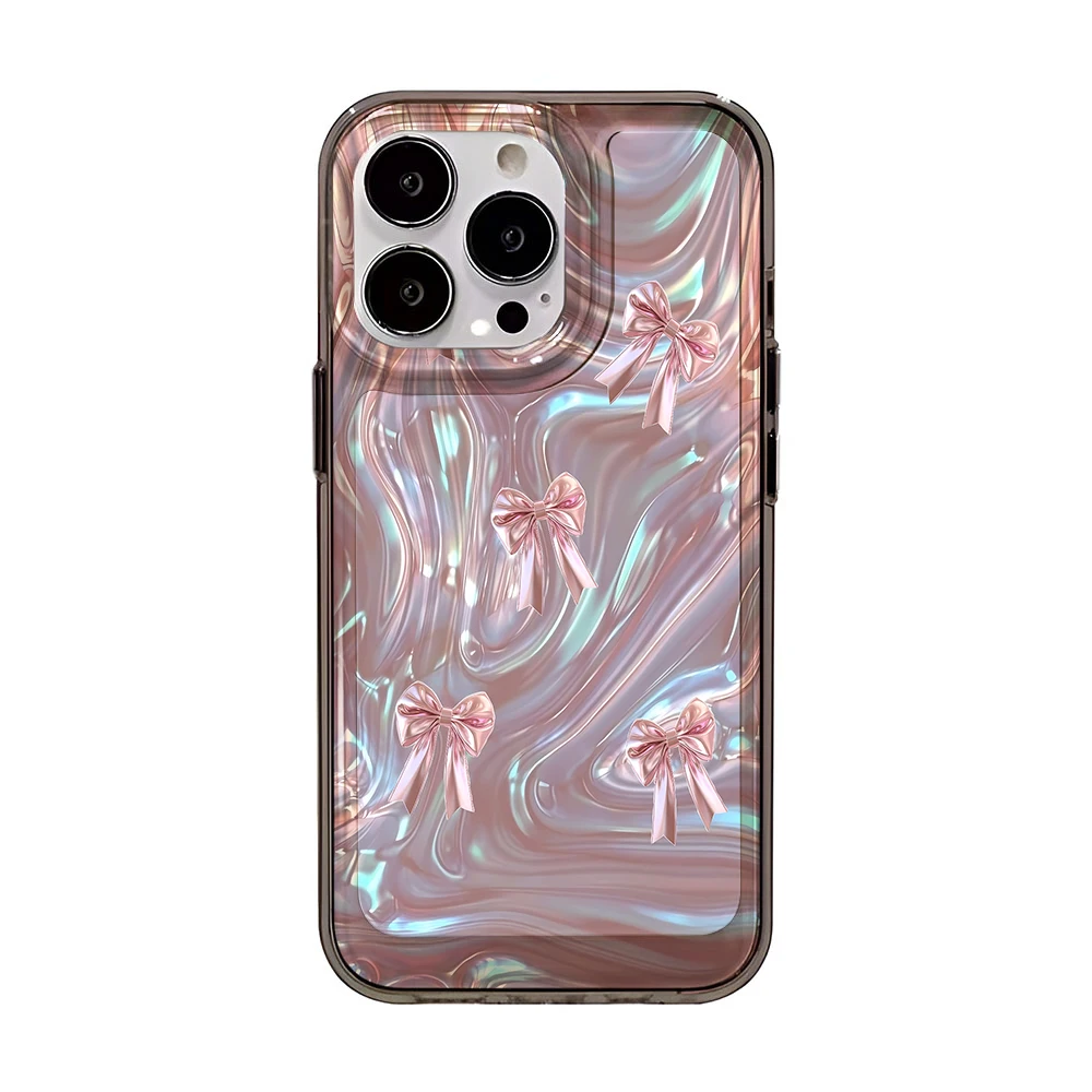 Colorful bow For iPhone 16 15 14 13 12 11 Pro Max Plus Phone Case 17 Air 16 Advanced Anti Fall Phone Case Cover