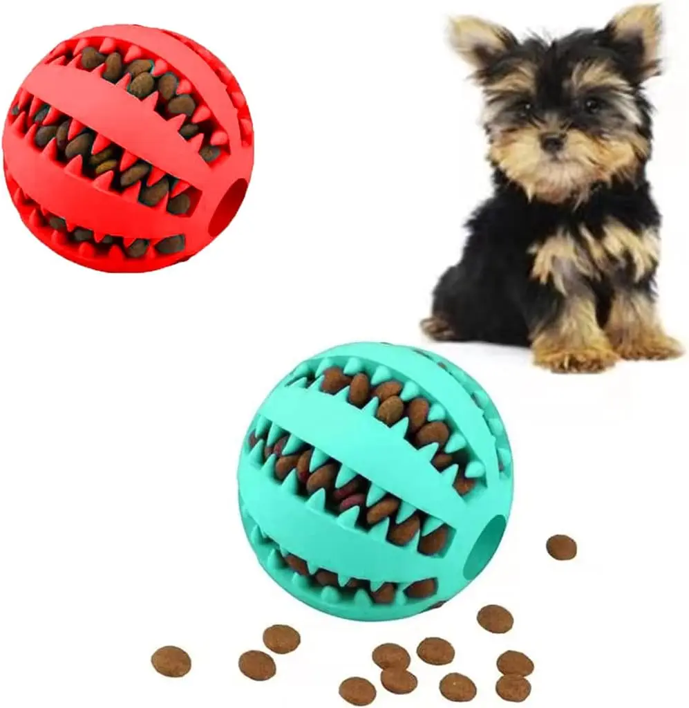 

Toys of Dog Ball for Small Large Dogs Cat Chewing Toys Tooth Cleaning Snack Balls Food Toy for Pet Products 2.36inch/6cm