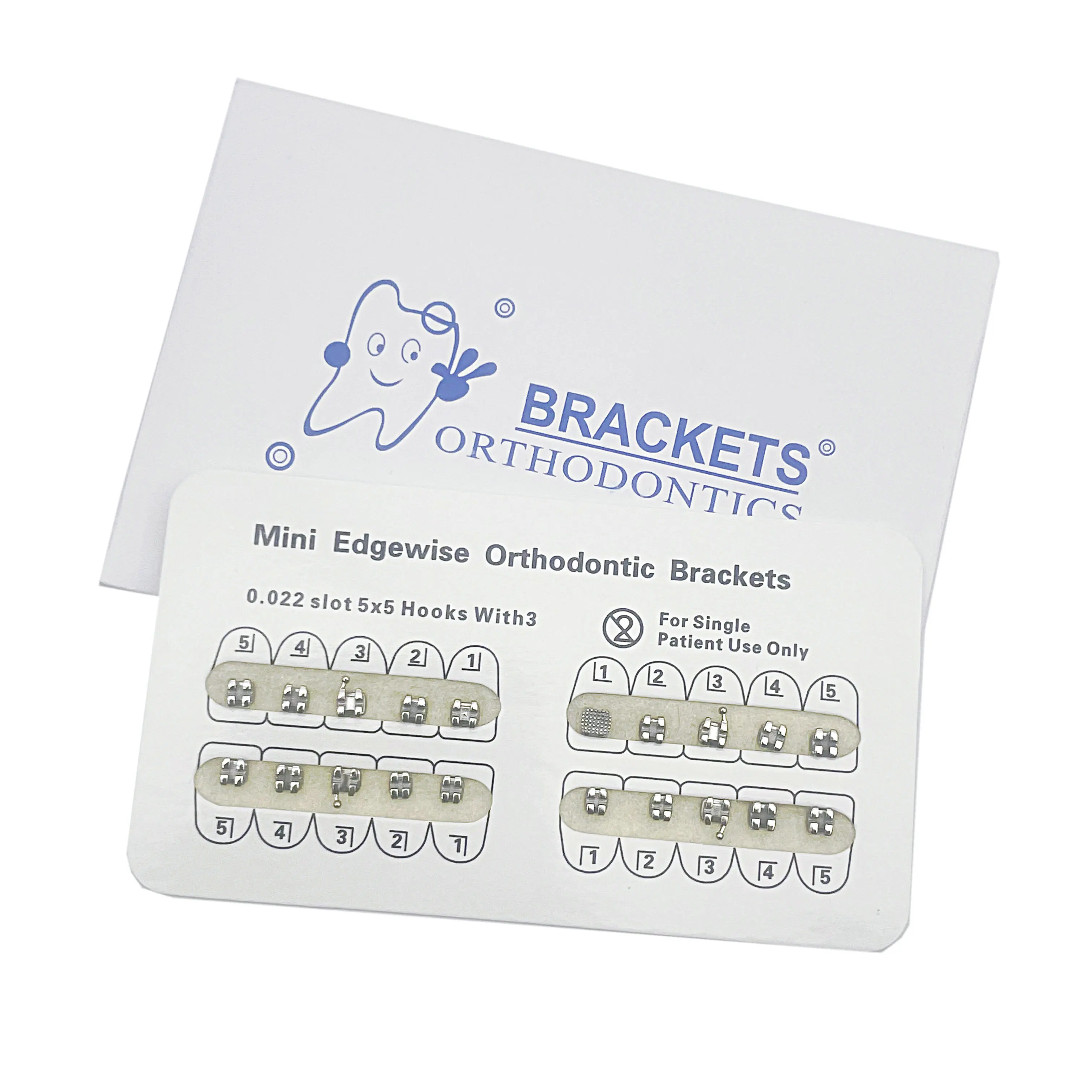 1pack Dental Orthodontic Metal Braces Bracket Mini Roth/MBT/Edgewise 022 Hooks 345 Dental Bracket Dentist Product