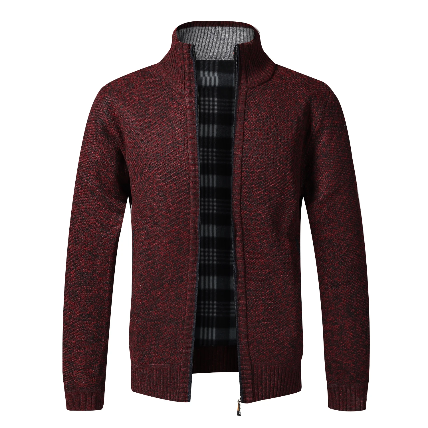 Herfst Winter Warm Vest Heren Fleece Truien Volledige Zip Jassen Slim Fit Luxe Merk Gebreide Trui Jas Amerikaanse Jersey