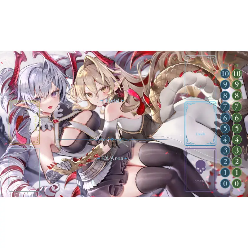 Shadowverse EVOLVE الذهب التنين الفضة التنين DIY أنيمي لعبة معركة بطاقة المطاط بطاقة الوسادة ماوس الوسادة لوحة المفاتيح 600*350*2 مللي متر
