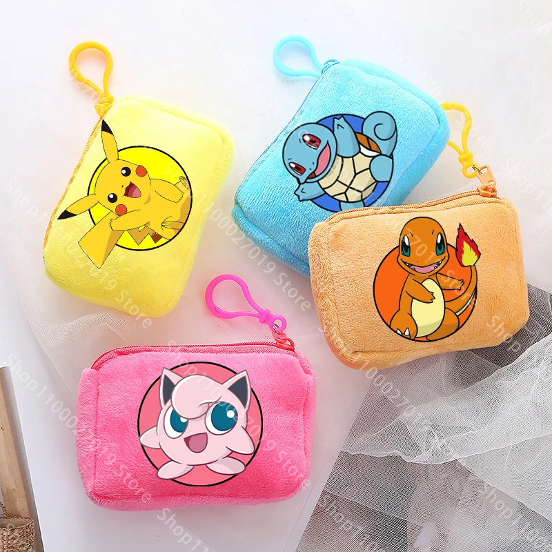 Verschiedene Farben, Mini-Geldbörse für Erwachsene, Pokemons, Pikachus, Jungen und Mädchen, niedliche tragbare Geldbörse, Cartoon-Anime-bedruckte Aufbewahrungstasche