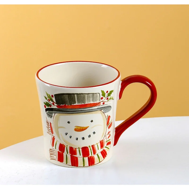 

Milk Breakfast Cup Drinkware Snowman Mug Household Use Creativity Personalized Gifts Aesthetic Coffee Cups Coffe Ceramic Cup Bar