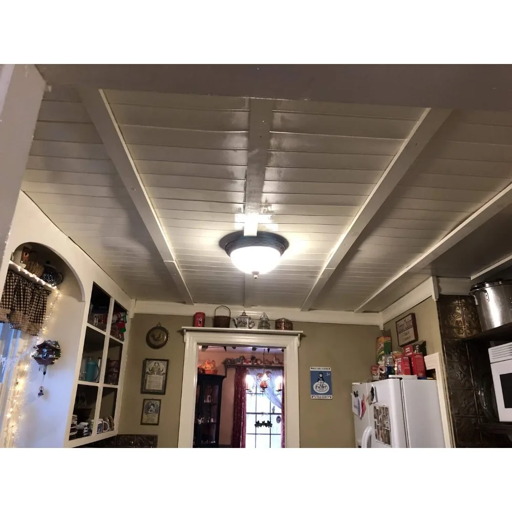 CEILINGS R104 Потолочная плитка из пенопласта с клеем (256 кв. ft./футляр), упаковка из 96, однотонный белый