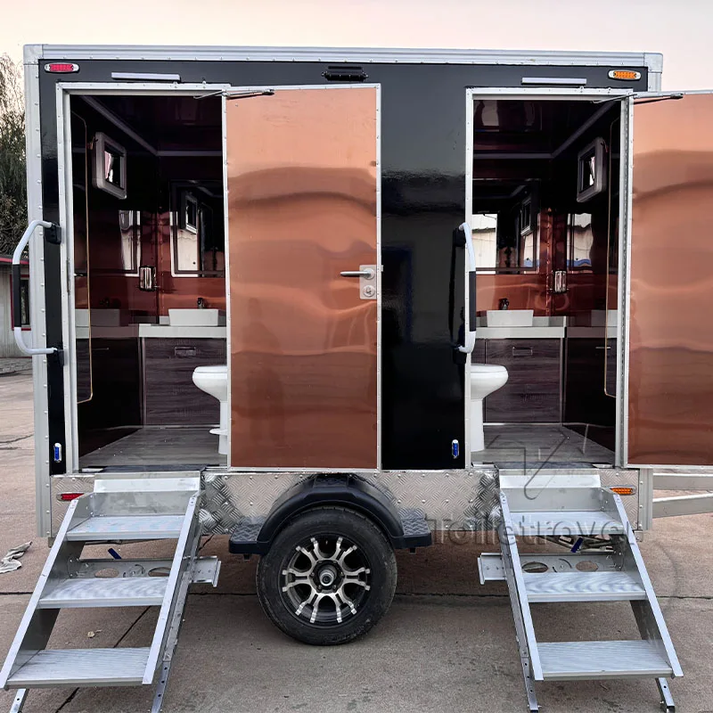 

Customized Vip Bathroom Restroom Trailer Outdoor Mobile Toilet Trailer Movable Portable Bathroom Trailer with Air Conditioner